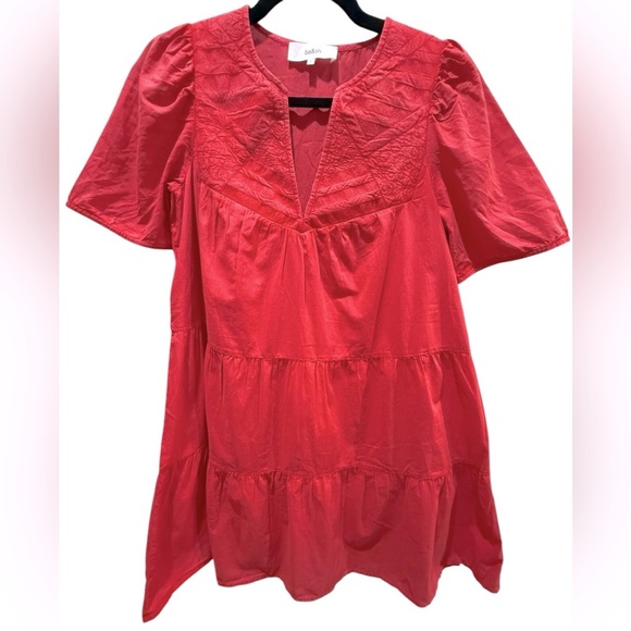 NWT size 0 ba&sh Robe Iana dress  Short dress
V neck
Balloon sleeves
100% cotton - Picture 7 of 11